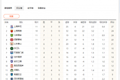 津媒談中超積分榜 中超積分榜11輪現爭冠形勢