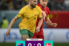 世界杯半場：澳大利亞0-0丹麥 雙方互交白卷