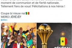 塞內加爾非洲杯奪冠全國放假一天 總統：球員是國家英雄