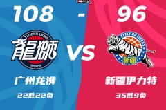 CBA常規賽戰況廣州男籃108-96新疆男籃 祝銘震20+7崔永熙13分