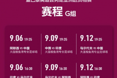 中國國奧隊將戰阿聯酋 9月6日晚19:35坐鎮大連梭魚灣球場迎來生死戰