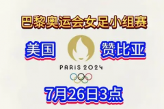 足球推薦今日預測奧運美國女足VS讚比亞比分結果曆史數據分析 美國女足實力較高